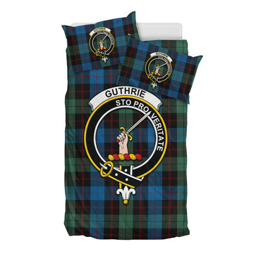 Guthrie Tartan Bedding Set with Family Crest