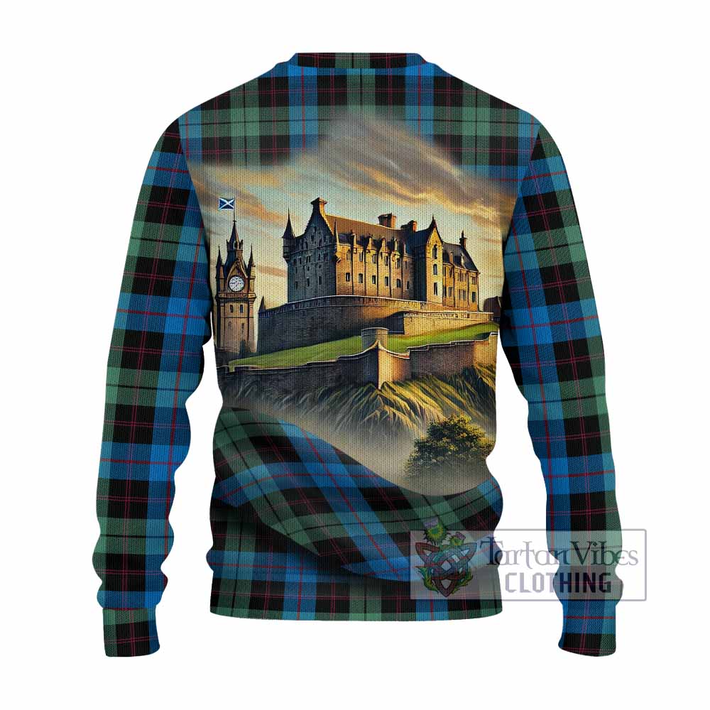Guthrie Tartan Family Crest Knitted Sweater with Scottish Ancient Castle Style - Tartan Vibes Clothing