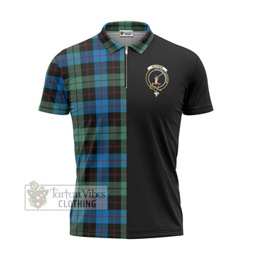Guthrie Tartan Zipper Polo Shirt with Family Crest and Half Of Me Style