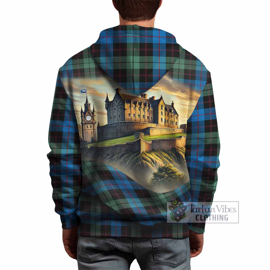 Tartan Vibes Clothing Guthrie Tartan Family Crest Hoodie with Scottish Ancient Castle Style