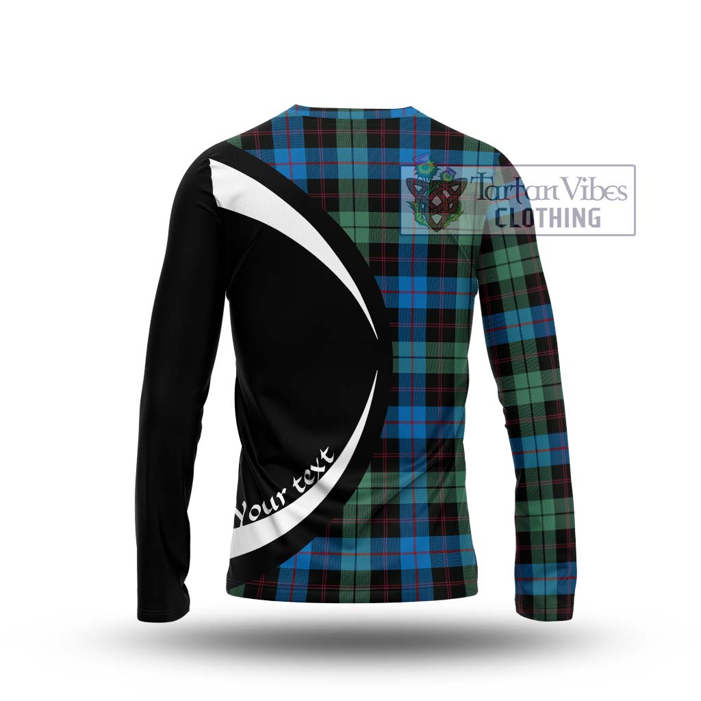 Guthrie Tartan Long Sleeve T-Shirt with Family Crest Circle Style - Tartan Vibes Clothing