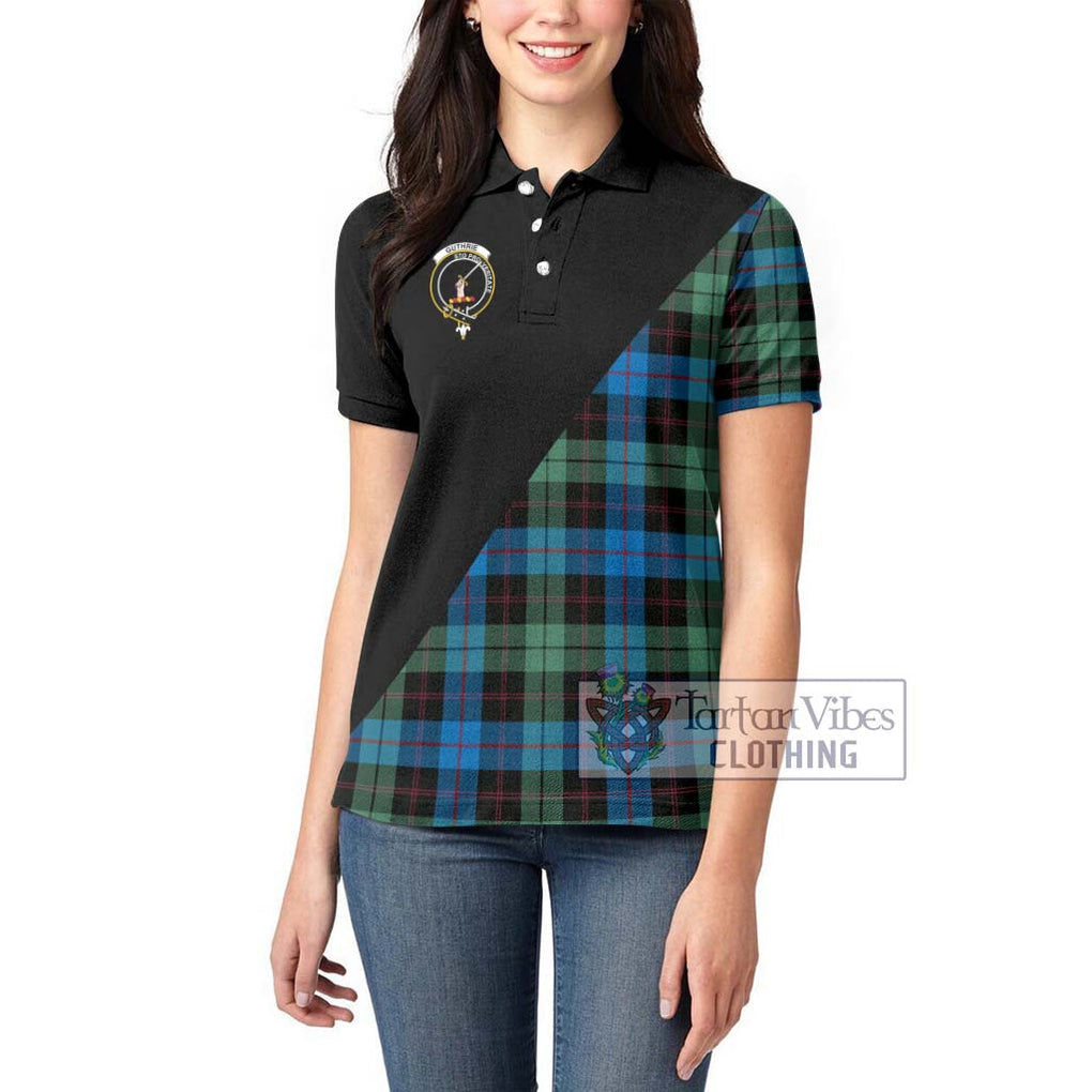 Guthrie Tartan Women's Polo Shirt with Family Crest and Military Logo Style - Tartanvibesclothing Shop