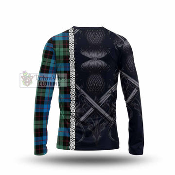 Guthrie Tartan Long Sleeve T-Shirt with Family Crest Cross Sword Thistle Celtic Vibes - Tartan Vibes Clothing