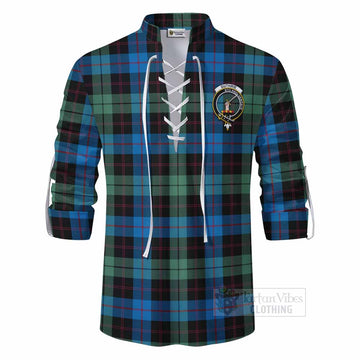 Guthrie Tartan Ghillie Kilt Shirt with Family Crest DNA In Me Style - Tartan Vibes Clothing