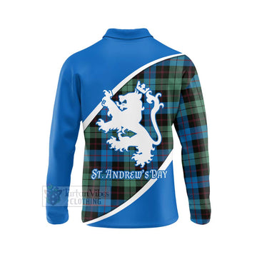 Guthrie Family Crest Tartan Long Sleeve Polo Shirt Celebrate Saint Andrew's Day in Style - Tartan Vibes Clothing