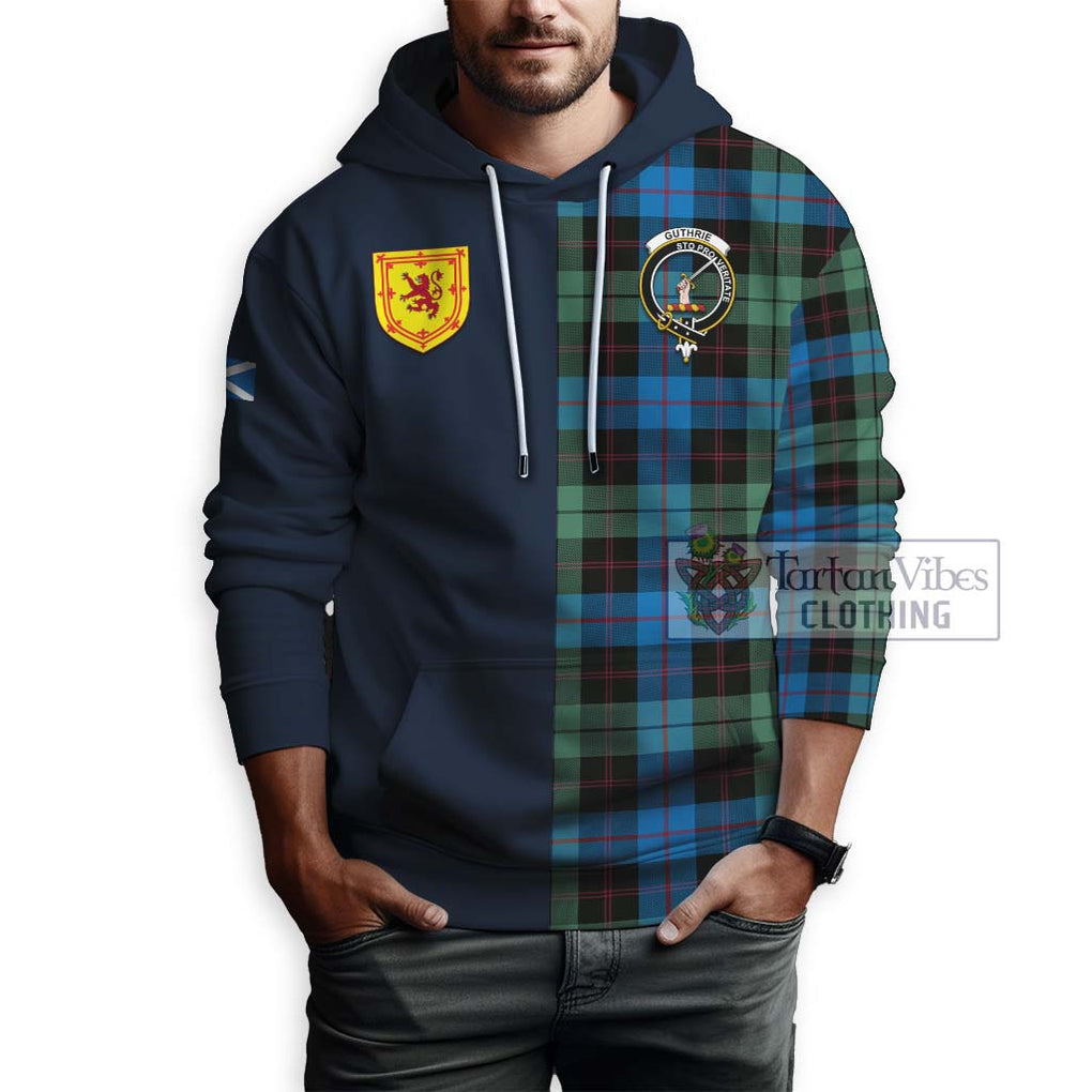 Guthrie Tartan Hoodie Alba with Scottish Lion Royal Arm Half Style - Tartan Vibes Clothing