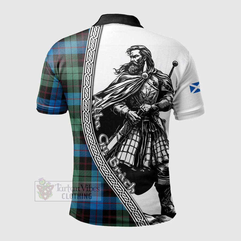Guthrie Tartan Clan Crest Polo Shirt with Highlander Warrior Celtic Style - Tartan Vibes Clothing