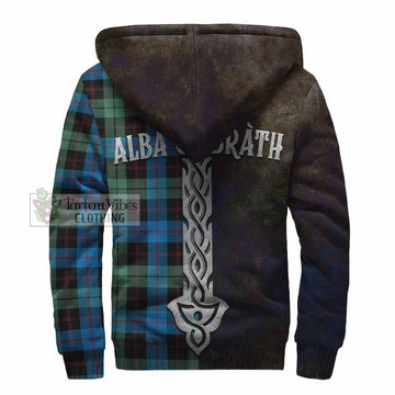 Guthrie Tartan Family Crest Sherpa Hoodie Alba Gu Brath Be Brave Lion Ancient Style