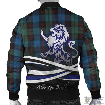 Guthrie Tartan Bomber Jacket with Alba Gu Brath Regal Lion Emblem - Tartan Vibes Clothing