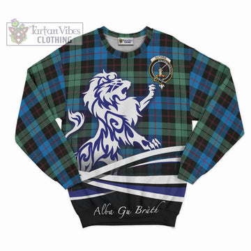 Guthrie Tartan Sweatshirt with Alba Gu Brath Regal Lion Emblem - Tartan Vibes Clothing