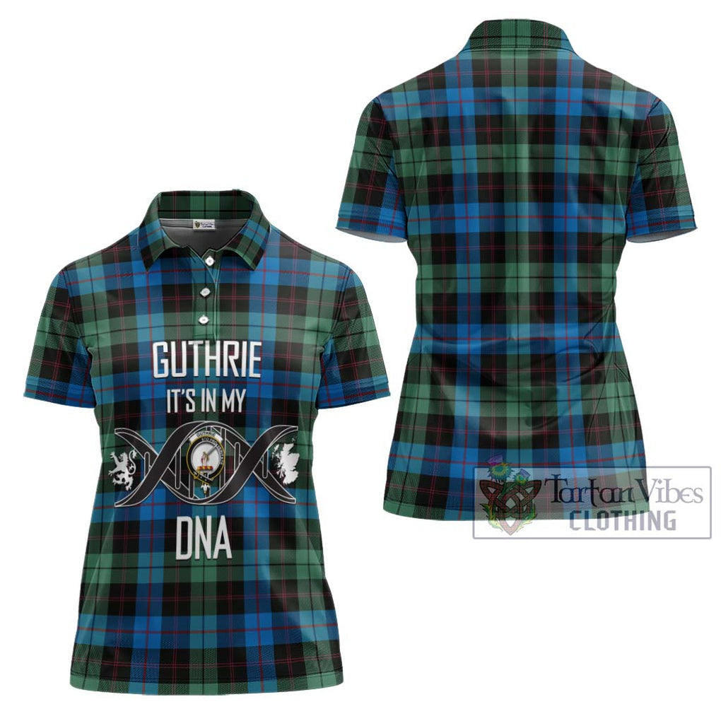 Guthrie Tartan Women's Polo Shirt with Family Crest DNA In Me Style - Tartan Vibes Clothing