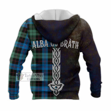 Guthrie Tartan Family Crest Knitted Hoodie Alba Gu Brath Be Brave Lion Ancient Style