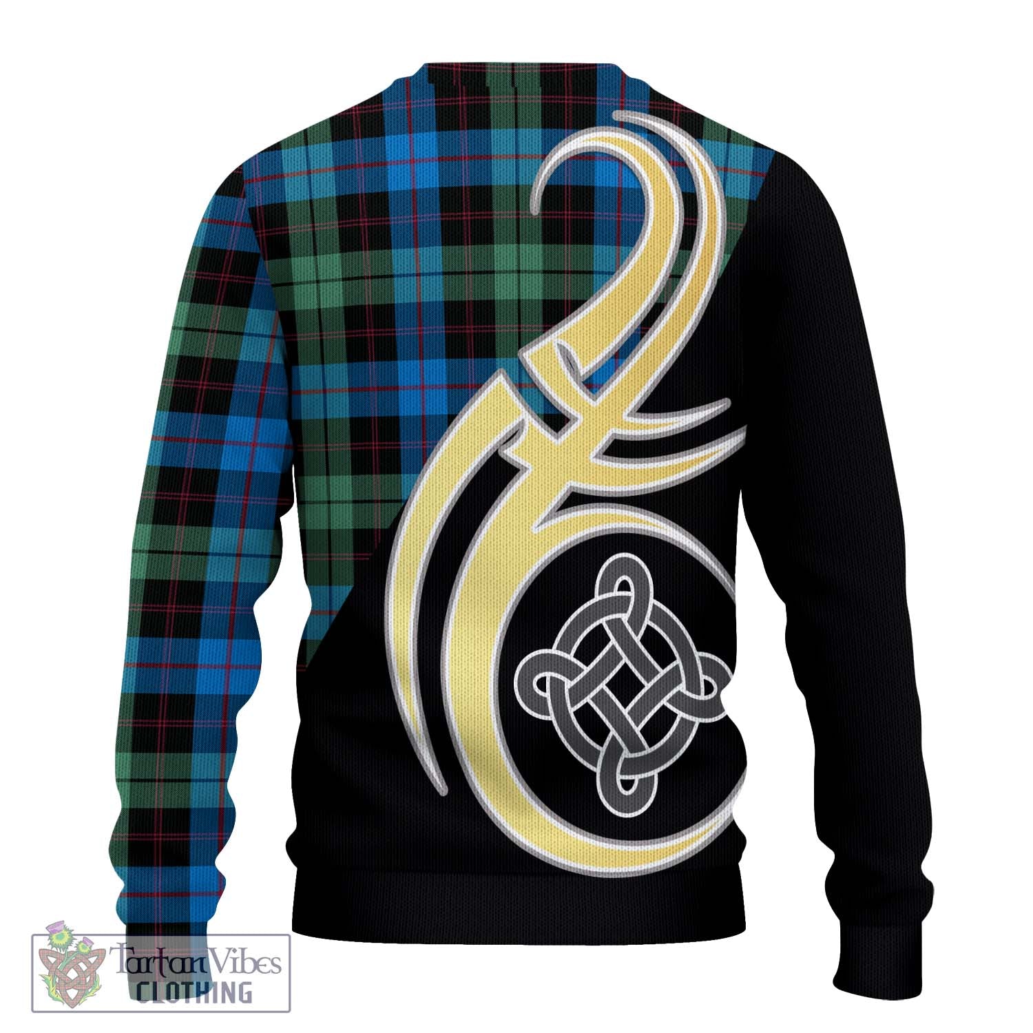 Guthrie Tartan Ugly Sweater with Family Crest and Celtic Symbol Style - Tartan Vibes Clothing