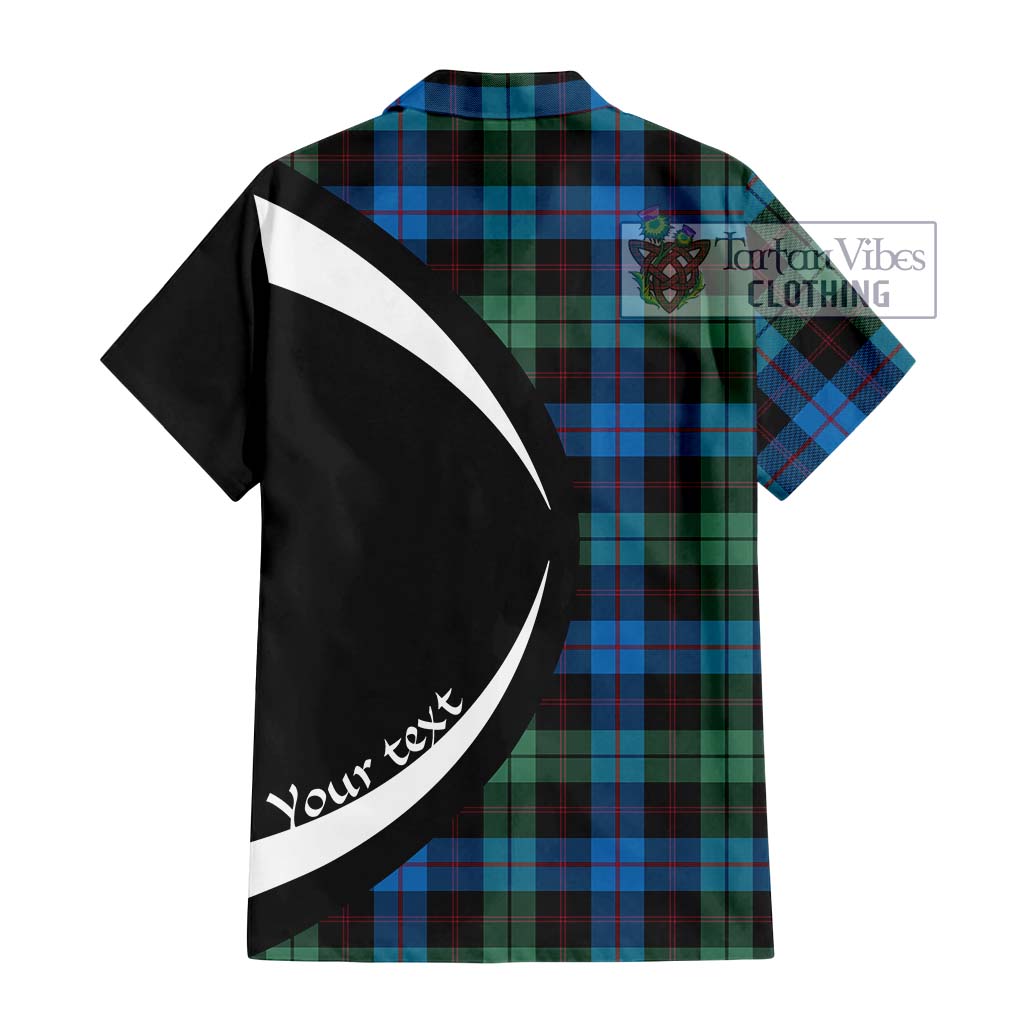 Guthrie Tartan Hawaiian Shirt with Family Crest Circle Style - Tartan Vibes Clothing
