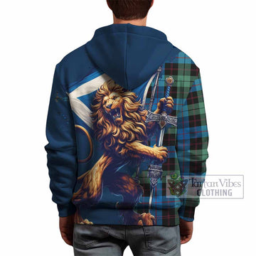 Guthrie Tartan Family Crest Hoodie with Scottish Majestic Lion