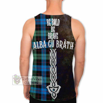 Guthrie Tartan Family Crest Men's Tank Top Alba Gu Brath Be Brave Lion Ancient Style