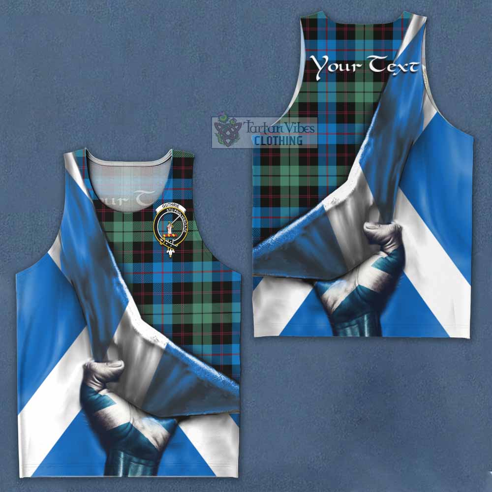 Guthrie Tartan Men's Tank Top with Family Crest Scotland Patriotic Style - Tartan Vibes Clothing