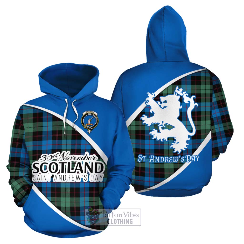 Tartan Vibes Clothing Guthrie Family Crest Tartan Cotton Hoodie Celebrate Saint Andrew's Day in Style