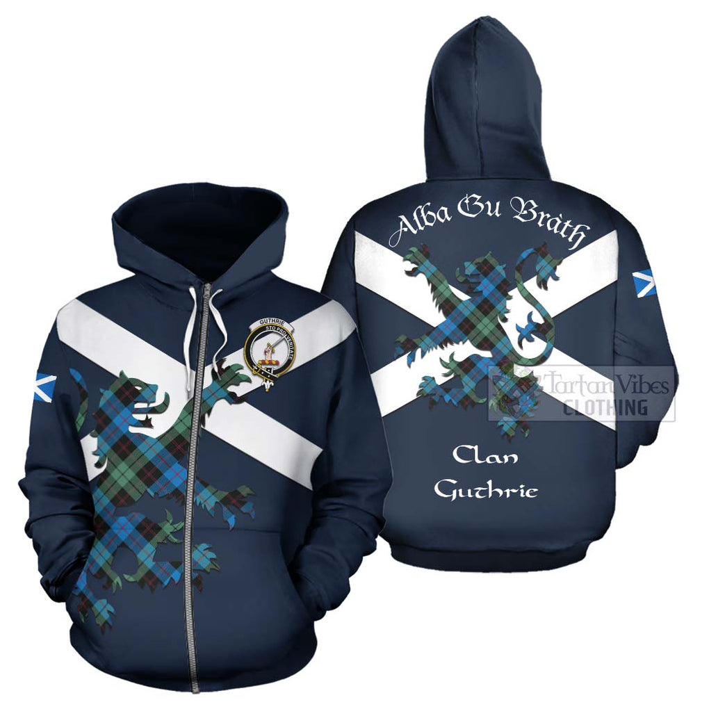 Tartan Vibes Clothing Guthrie Tartan Lion Rampant Hoodie – Proudly Display Your Heritage with Alba Gu Brath and Clan Name