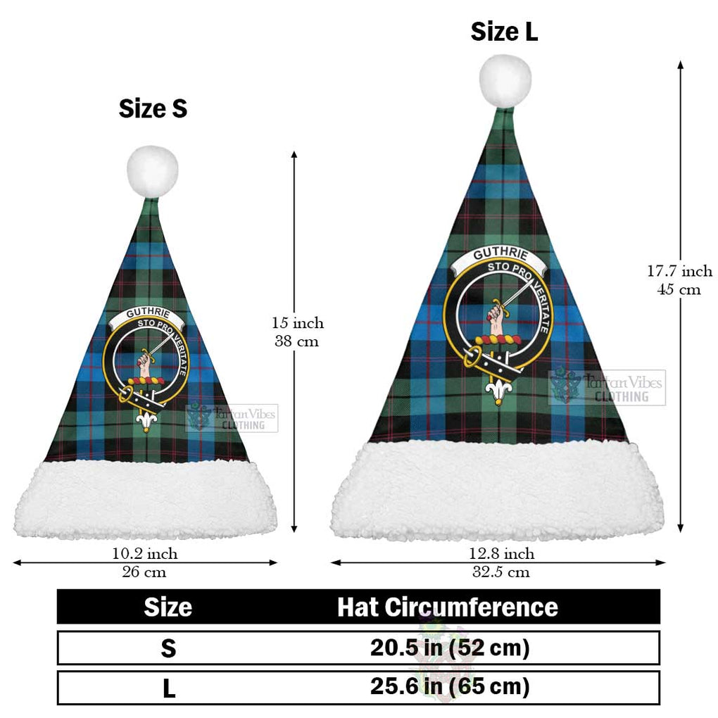 Guthrie Tartan Christmas Santa Hats with Family Crest Christmas Hat L 25.6in (65cm) - Tartan Vibes Clothing
