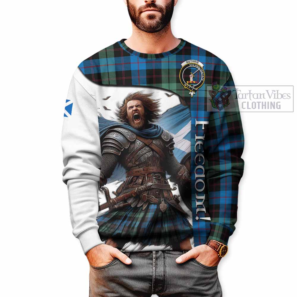 Guthrie Crest Tartan Sweatshirt Inspired by the Freedom of Scottish Warrior - Tartan Vibes Clothing