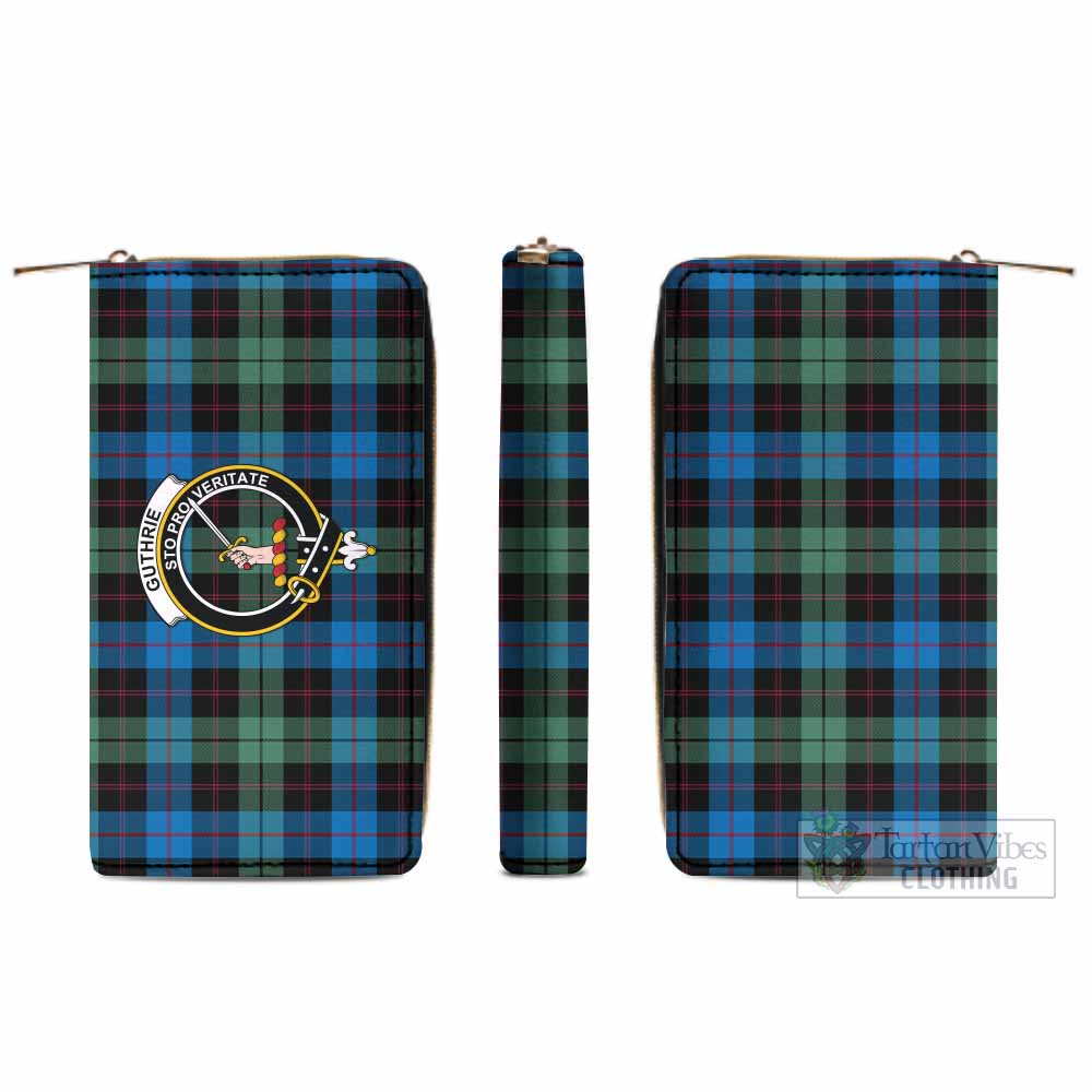 Guthrie Tartan Women's Leather Wallet with Family Crest - Tartan Vibes Clothing
