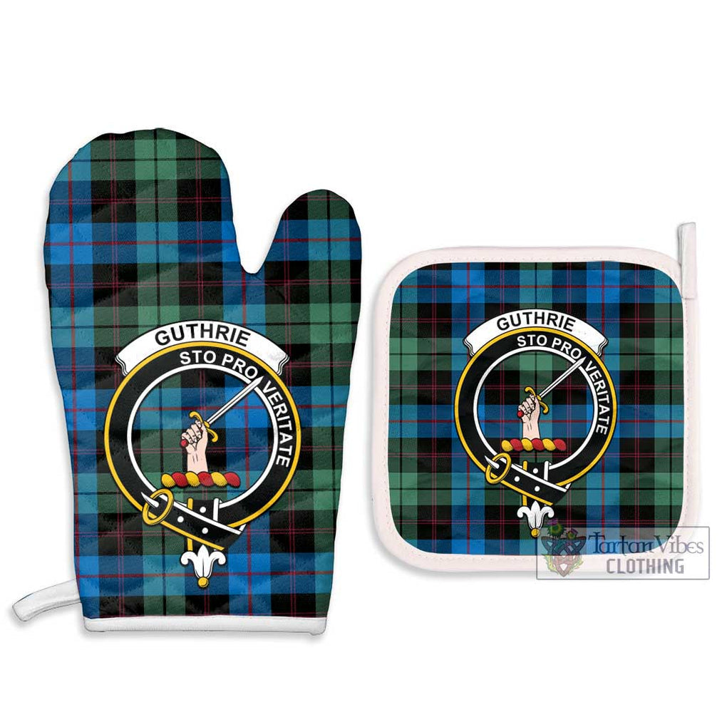 Guthrie Tartan Combo Oven Mitt & Pot-Holder with Family Crest - Tartan Vibes Clothing