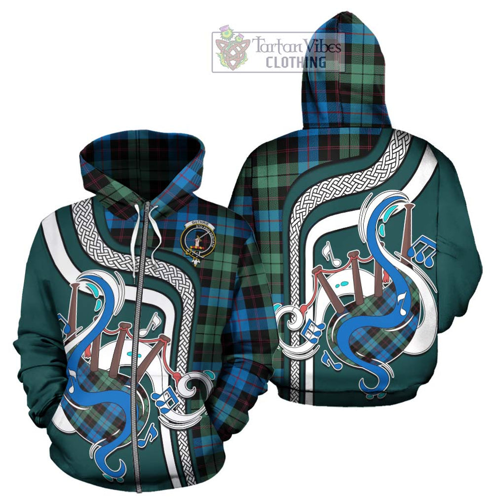 Guthrie Tartan Hoodie with Epic Bagpipe Style - Tartanvibesclothing Shop