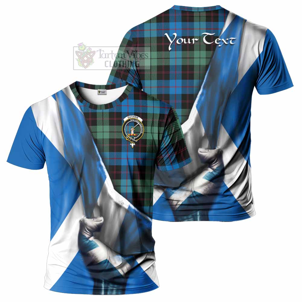 Guthrie Tartan T-Shirt with Family Crest Scotland Patriotic Style - Tartan Vibes Clothing
