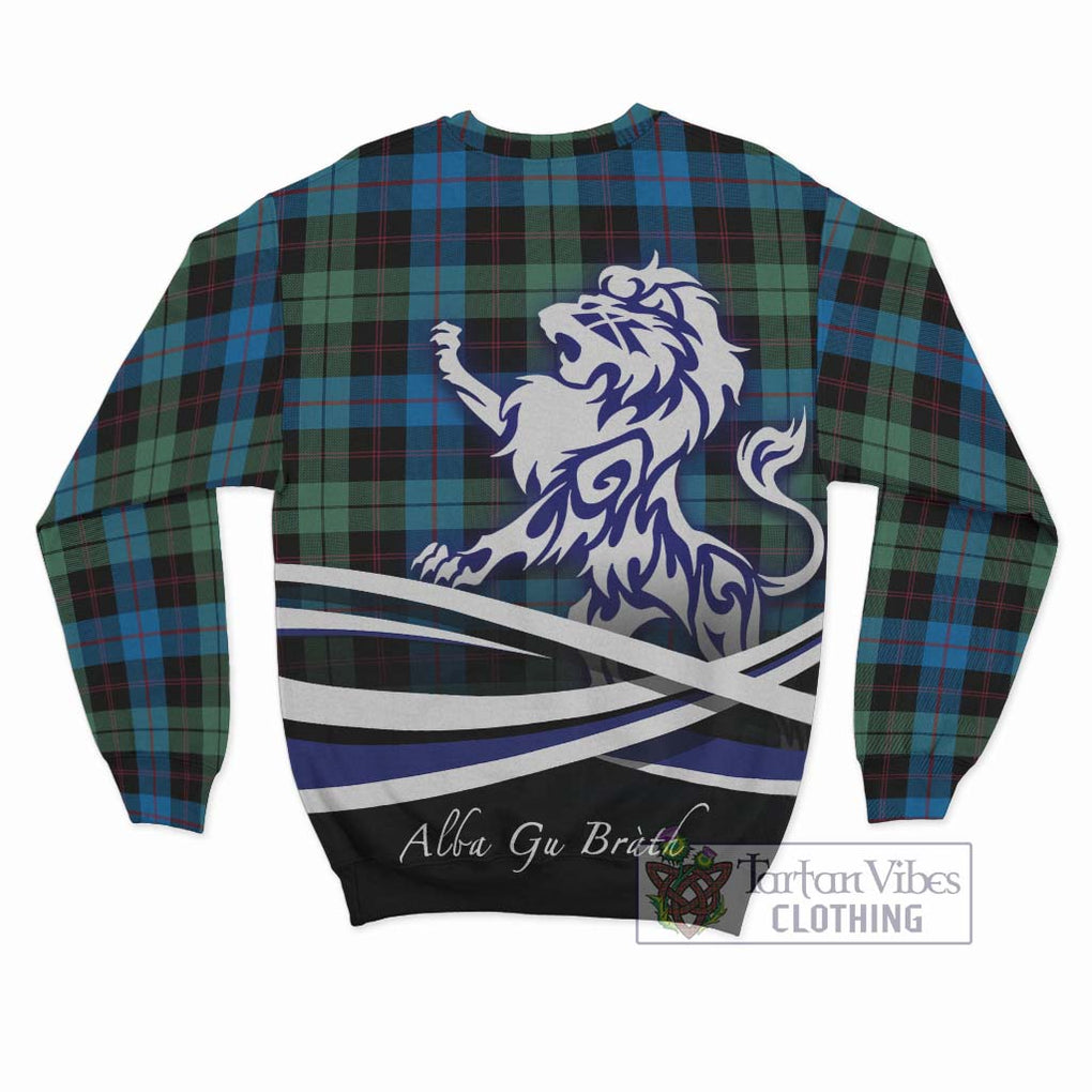 Guthrie Tartan Sweatshirt with Alba Gu Brath Regal Lion Emblem - Tartan Vibes Clothing