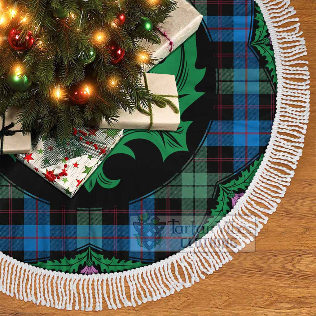 Guthrie Tartan Christmas Tree Skirt Scottish Thistle Style - Tartan Vibes Clothing