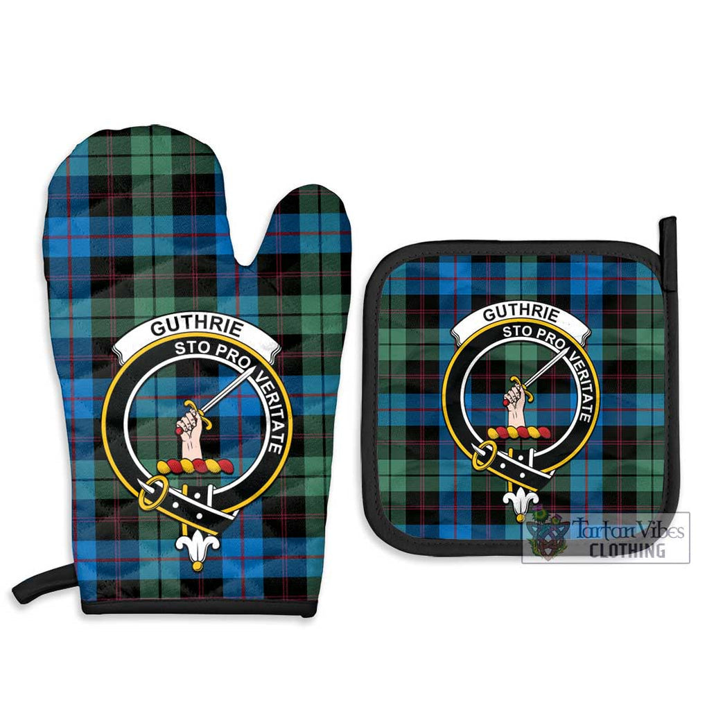 Guthrie Tartan Combo Oven Mitt & Pot-Holder with Family Crest - Tartan Vibes Clothing