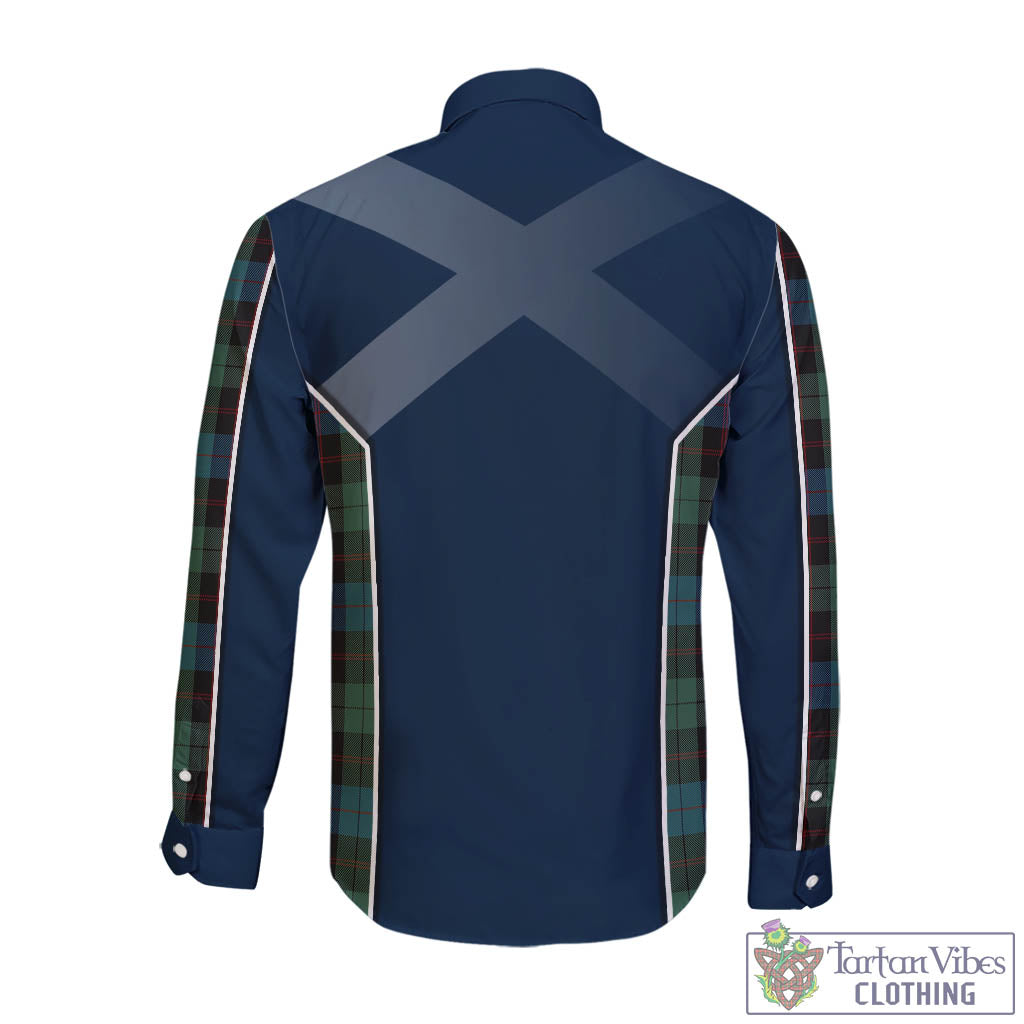 Tartan Vibes Clothing Guthrie Tartan Long Sleeve Button Up Shirt with Family Crest and Lion Rampant Vibes Sport Style
