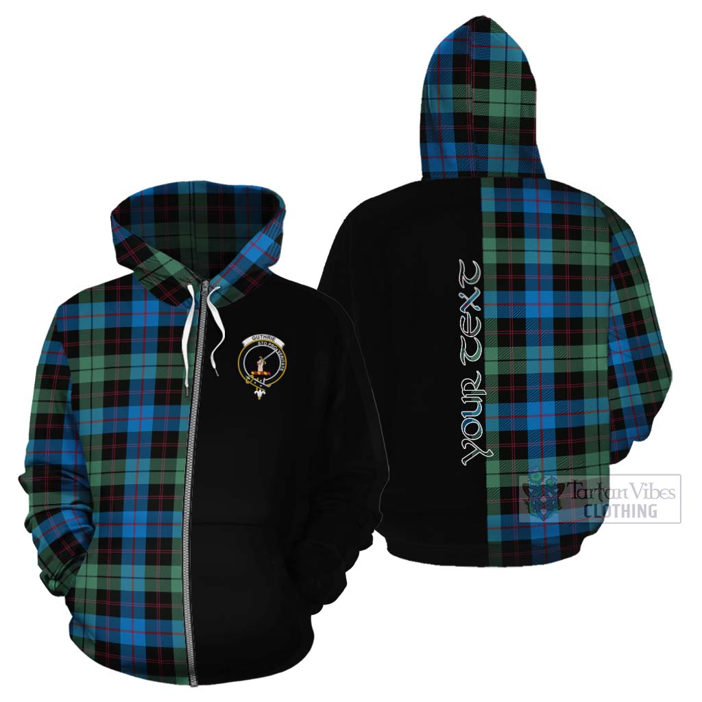 Tartan Vibes Clothing Guthrie Tartan Cotton Hoodie with Family Crest and Half Of Me Style