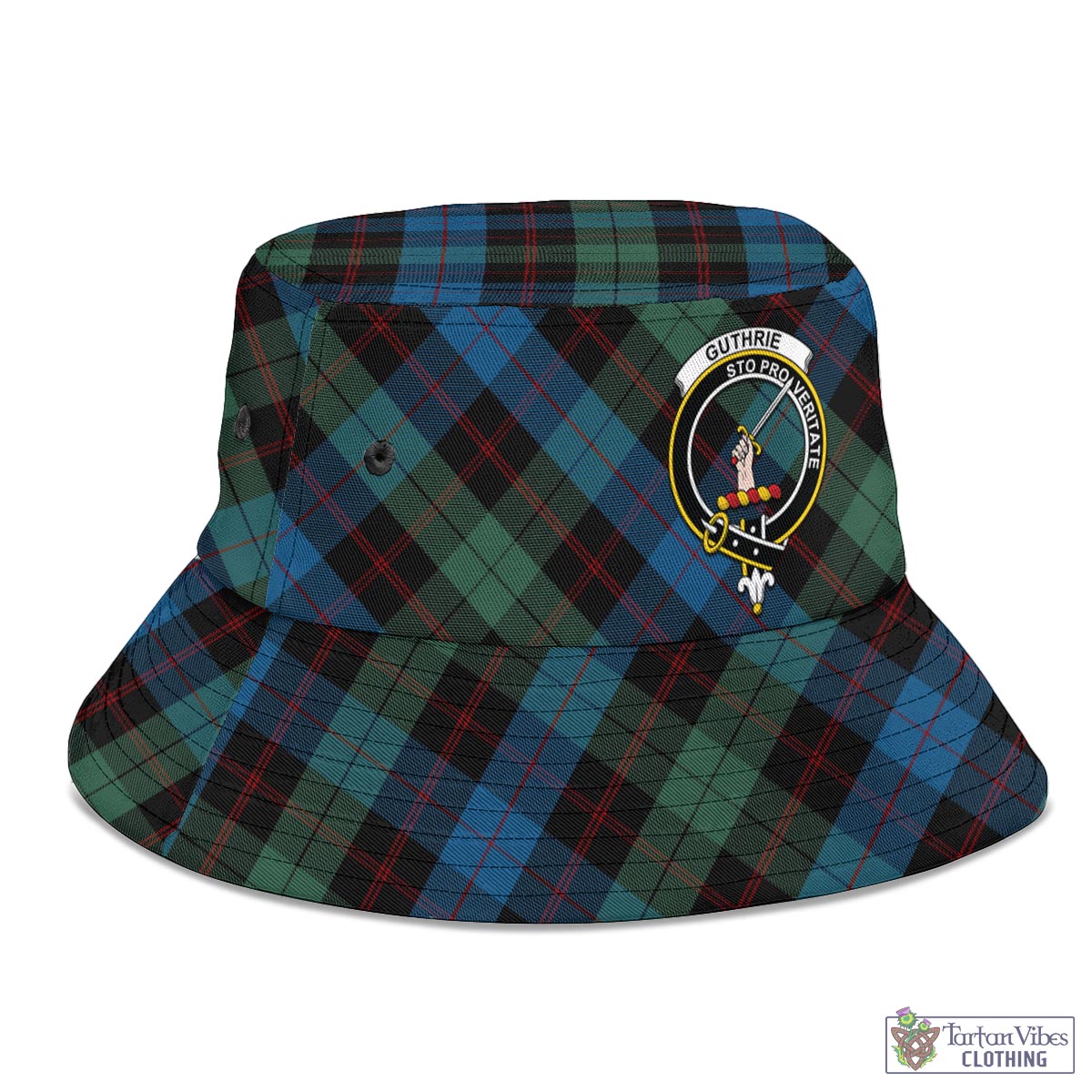 Guthrie Tartan Bucket Hat with Family Crest - Tartan Vibes Clothing