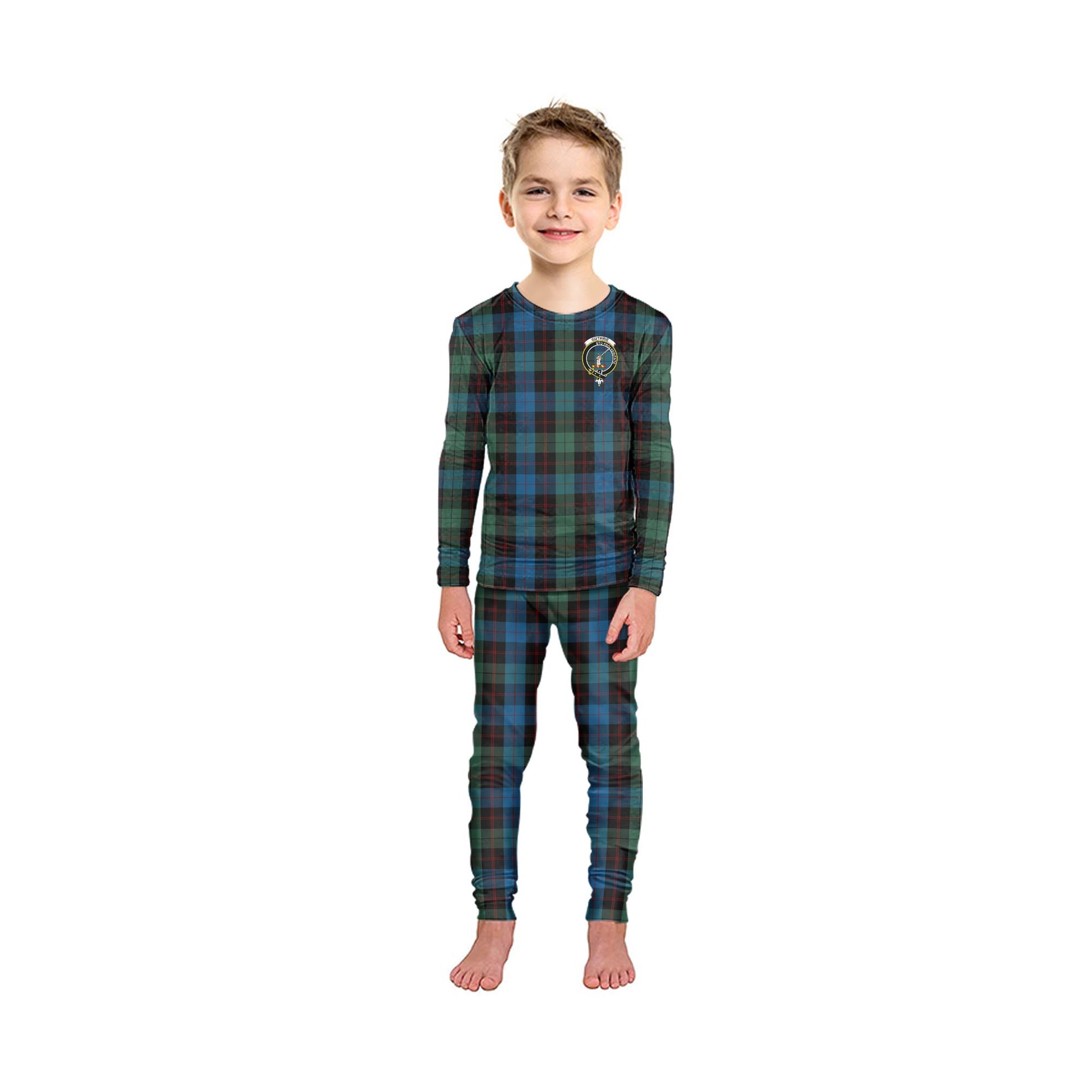 Guthrie Tartan Pajamas Family Set with Family Crest - Tartan Vibes Clothing