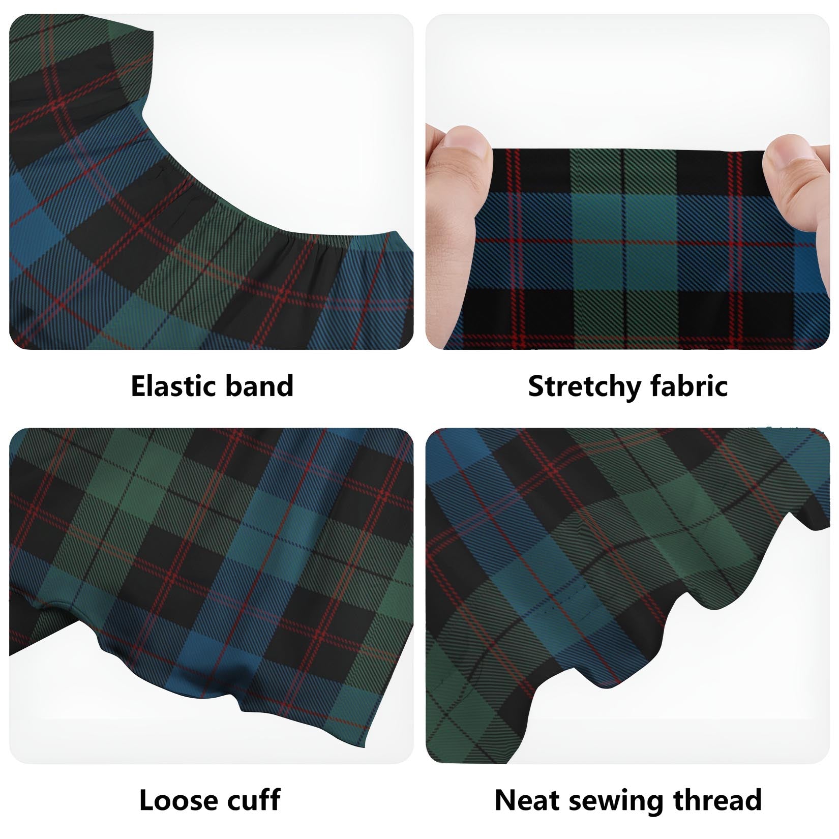 Guthrie Tartan Off Shoulder Long Dress - Tartan Vibes Clothing