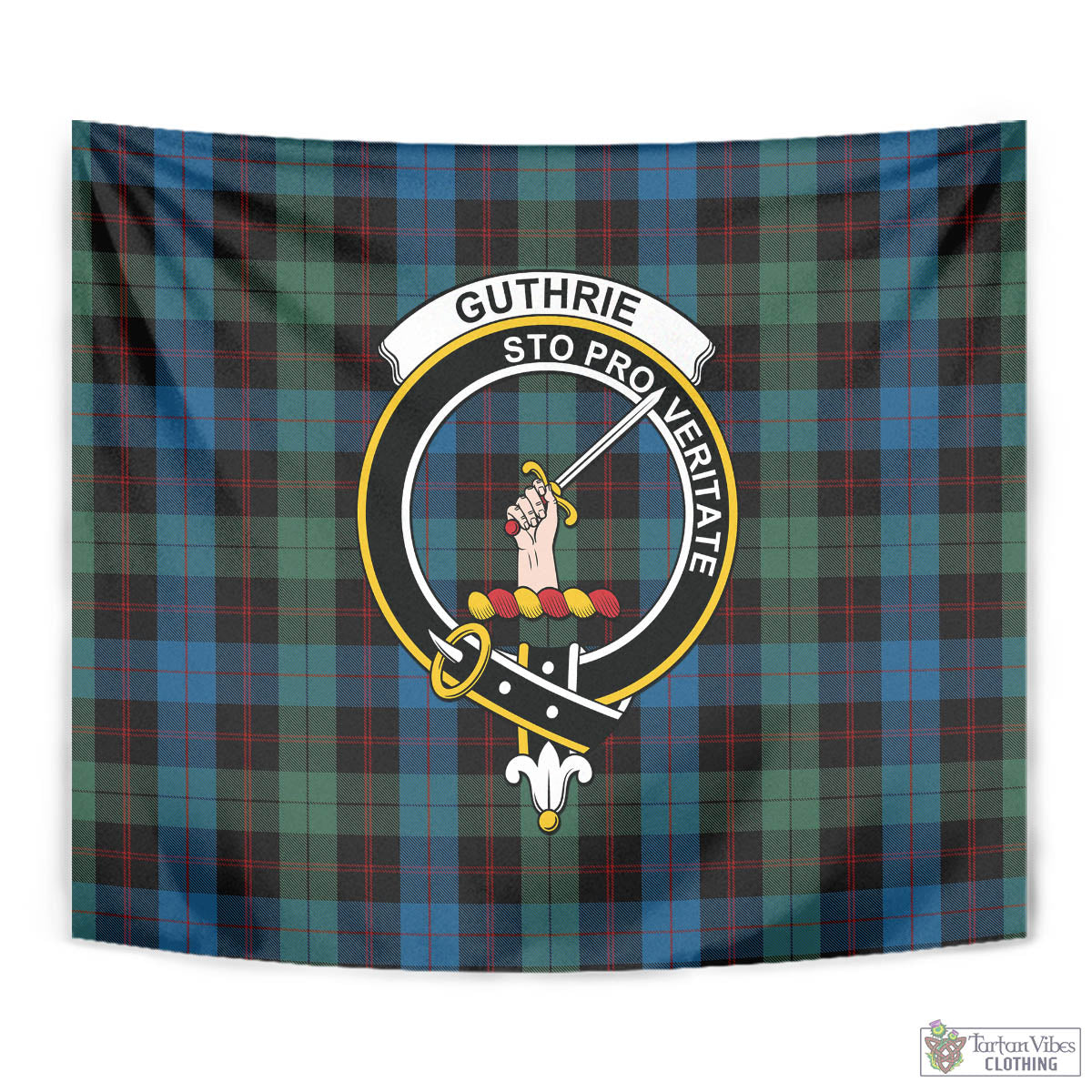 Guthrie Tartan Tapestry Wall Hanging and Home Decor for Room with Family Crest - Tartan Vibes Clothing