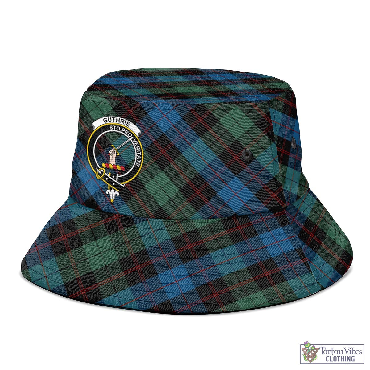 Guthrie Tartan Bucket Hat with Family Crest - Tartan Vibes Clothing