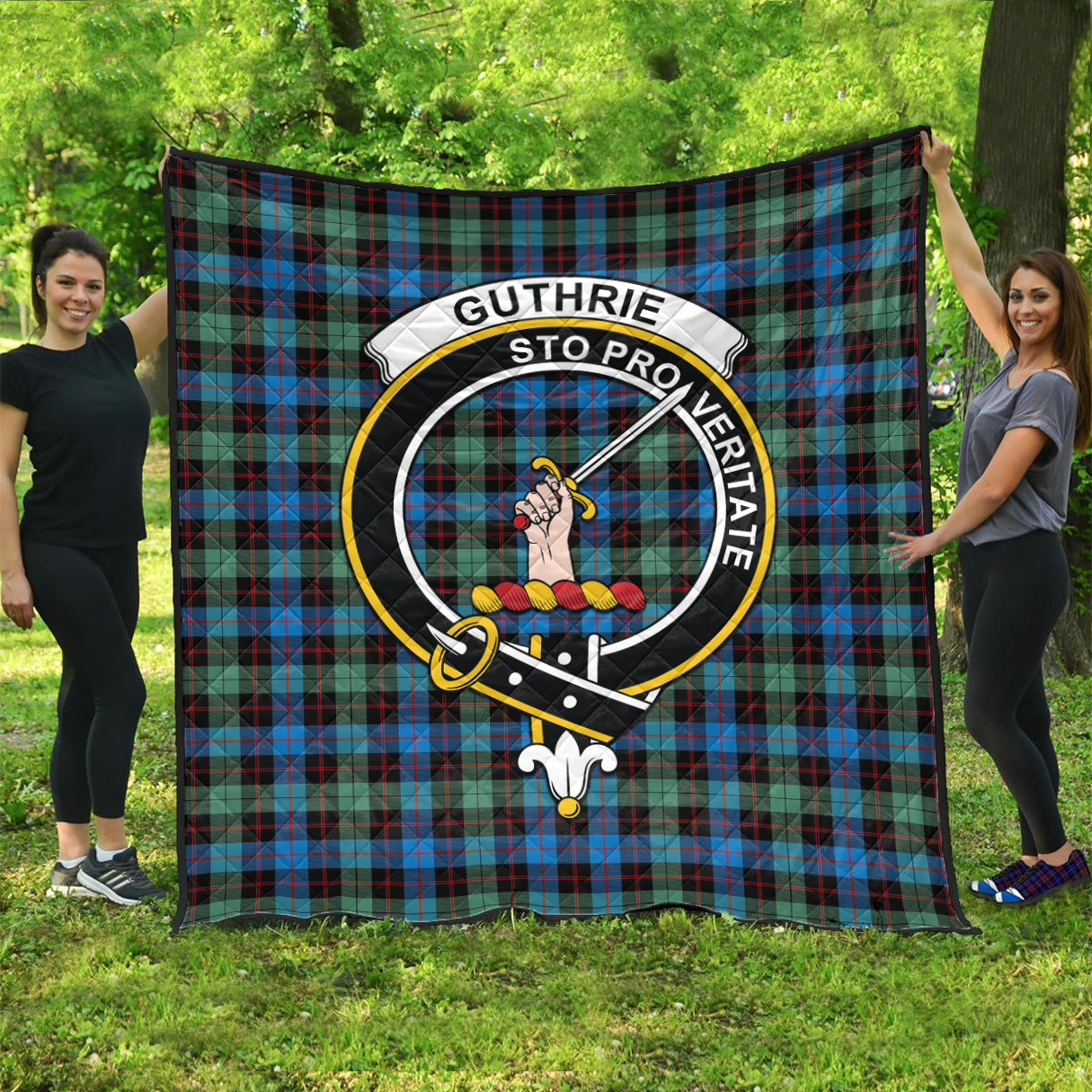 guthrie-ancient-tartan-quilt-with-family-crest