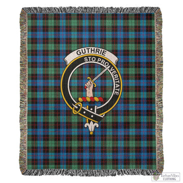 Guthrie Ancient Tartan Woven Blanket with Family Crest