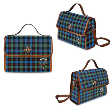 guthrie-ancient-tartan-leather-strap-waterproof-canvas-bag-with-family-crest