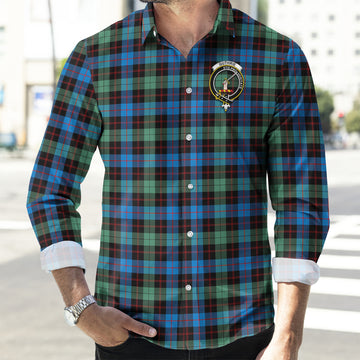Guthrie Ancient Tartan Long Sleeve Button Up Shirt with Family Crest