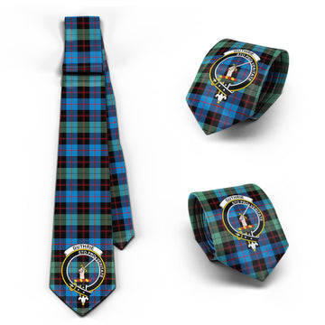 Guthrie Ancient Tartan Classic Necktie with Family Crest
