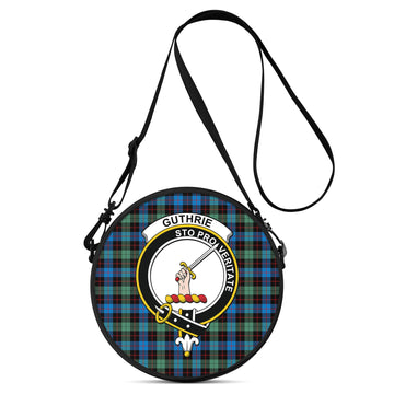 Guthrie Ancient Tartan Round Satchel Bags with Family Crest