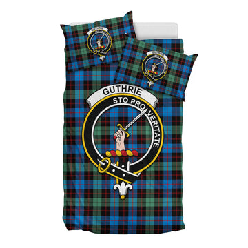 Guthrie Ancient Tartan Bedding Set with Family Crest