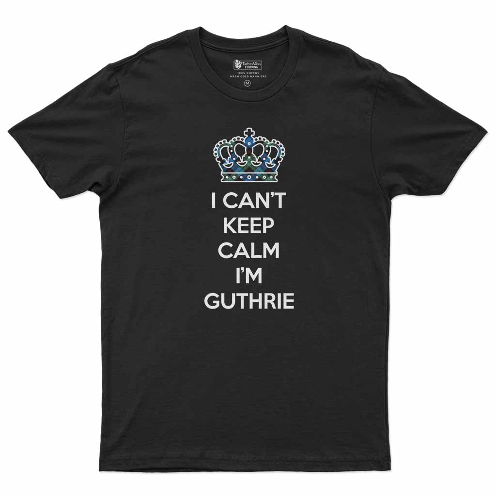 Guthrie Can't Keep Calm Men's T-Shirt Black - Tartan Vibes Clothing