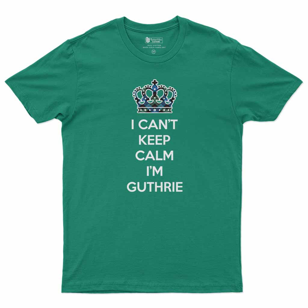 Guthrie Can't Keep Calm Men's T-Shirt Irish Green - Tartan Vibes Clothing