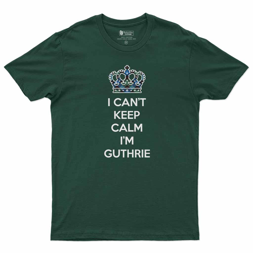 Guthrie Can't Keep Calm Men's T-Shirt Forest Green - Tartan Vibes Clothing