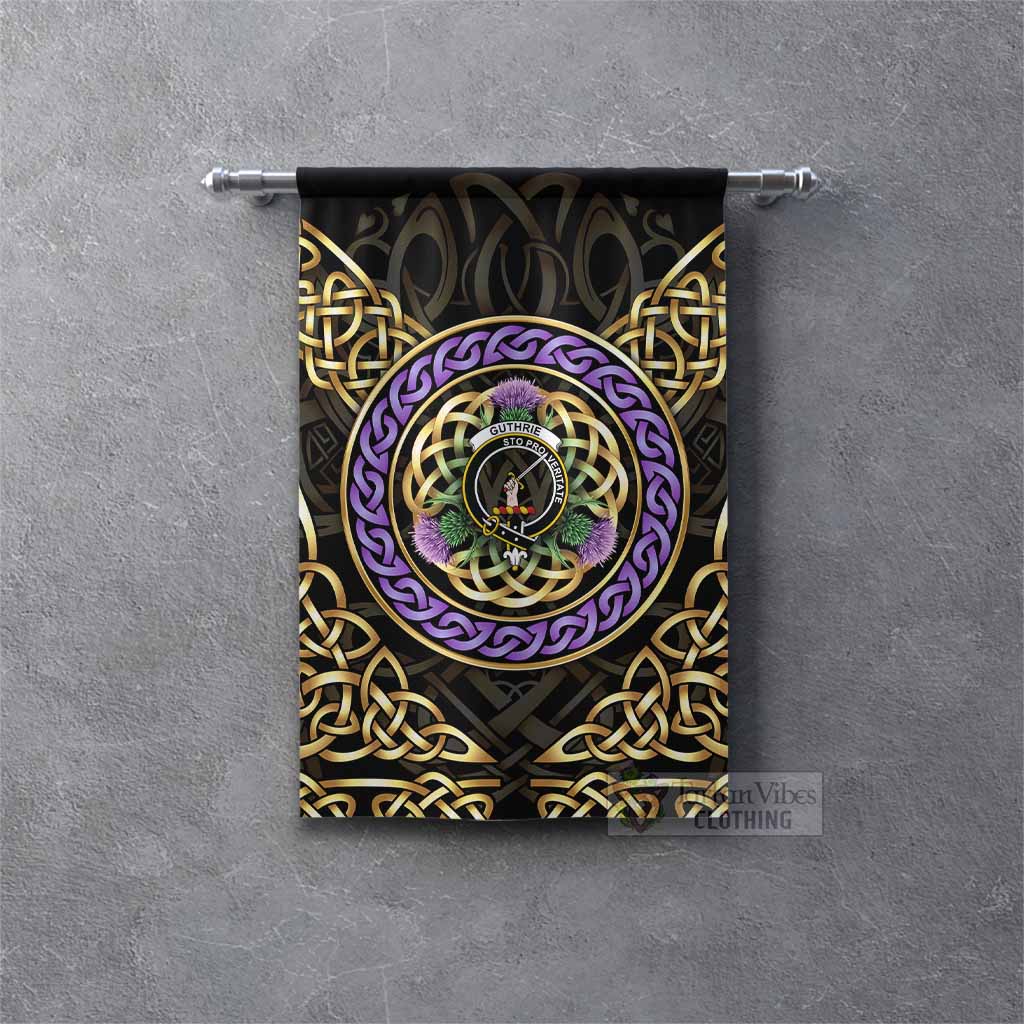 Guthrie Clan Crest Gonfalon Celtic Scottish Thistle